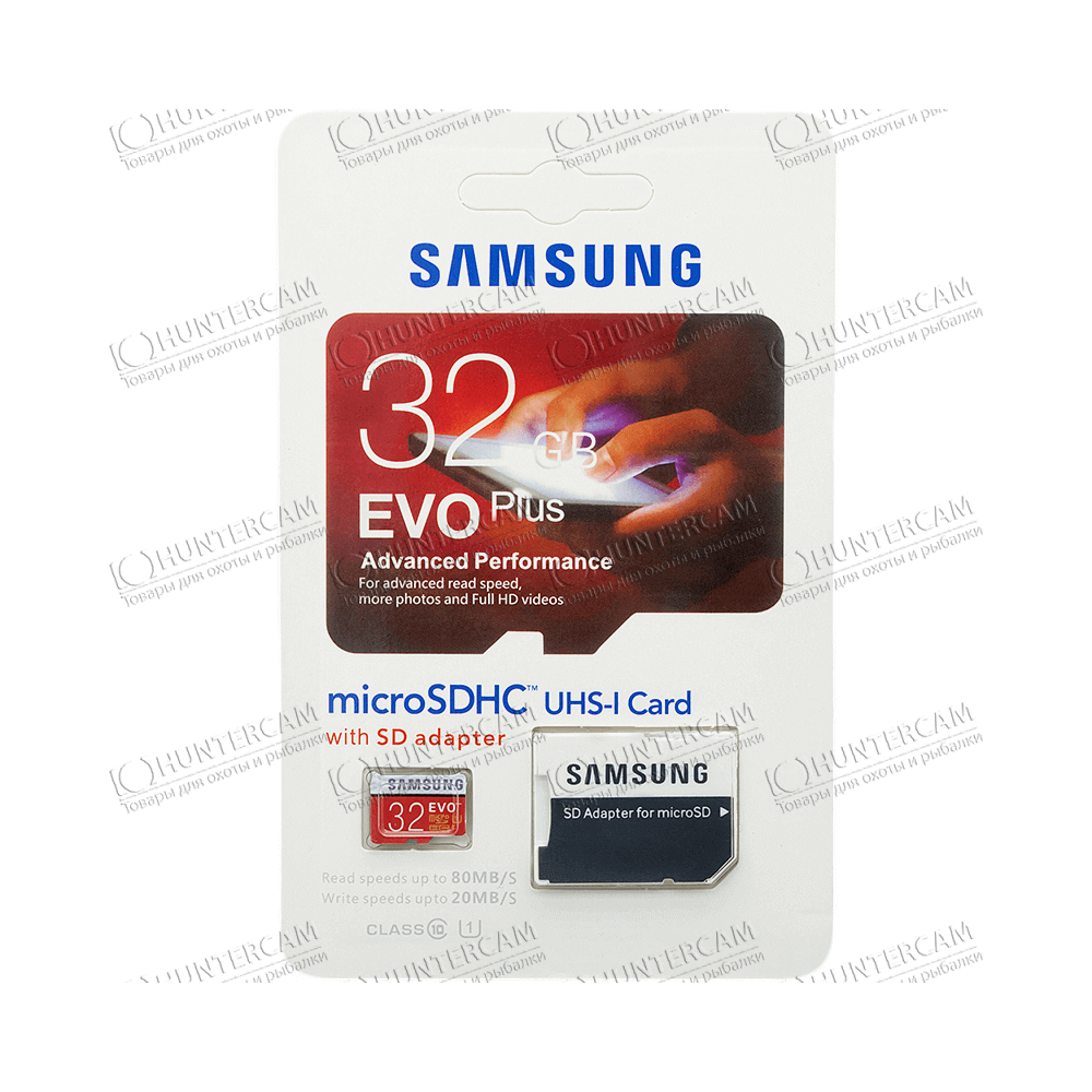 Карта памяти Samsung microSD EVO Plus 80MB/S 32GB + SD adapter - 3